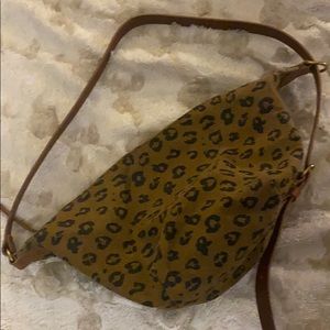 Madewell Canvas Cheetah Sling Bag